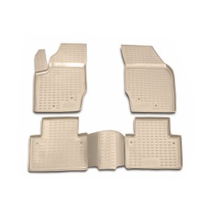 Volvo XC90 Floor Mats - Omac - Rubber TPE - Beige - '03-'14